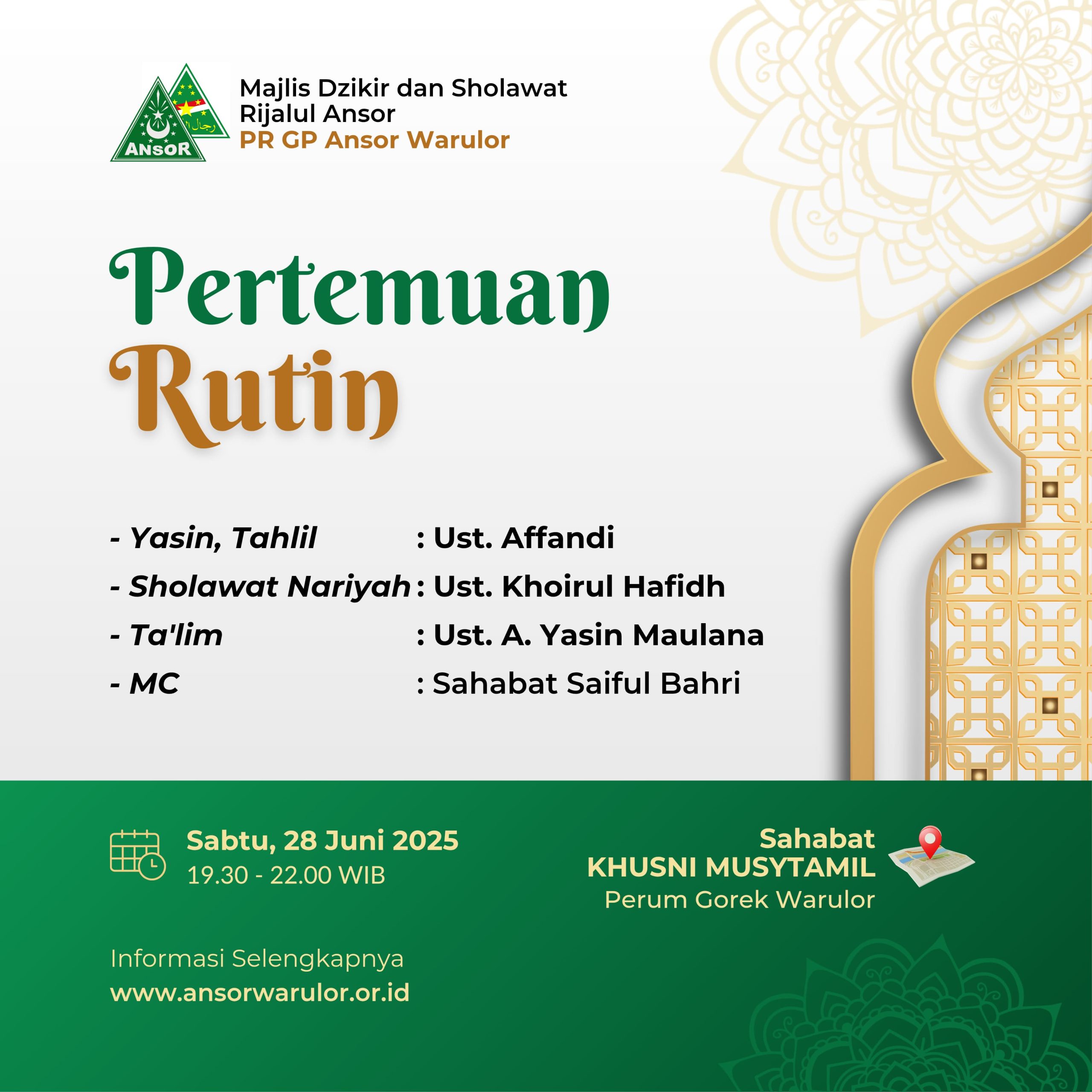 MDS Rijalul Ansor | Rutinan PR GP Ansor Warulor