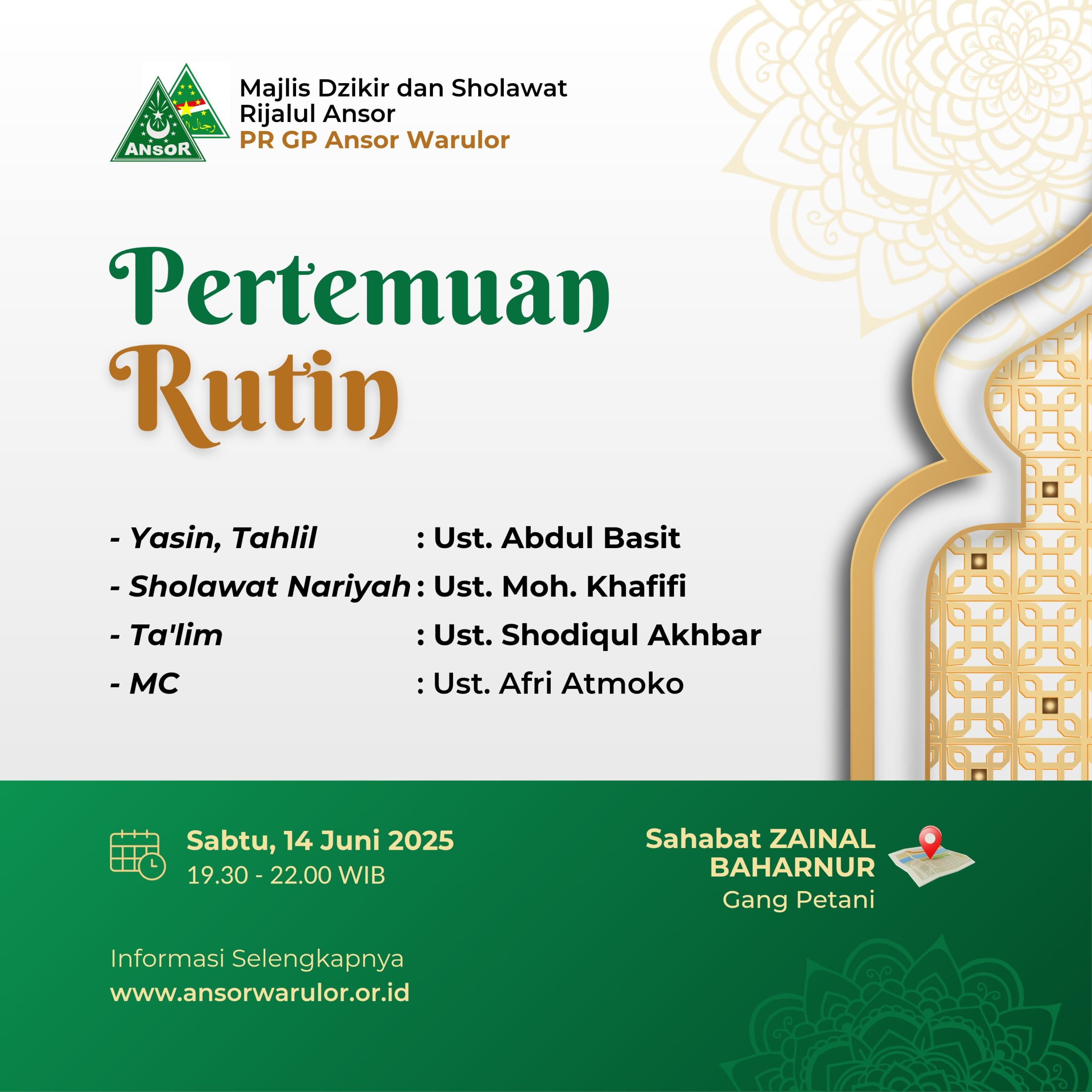 MDS Rijalul Ansor | Rutinan PR GP Ansor Warulor
