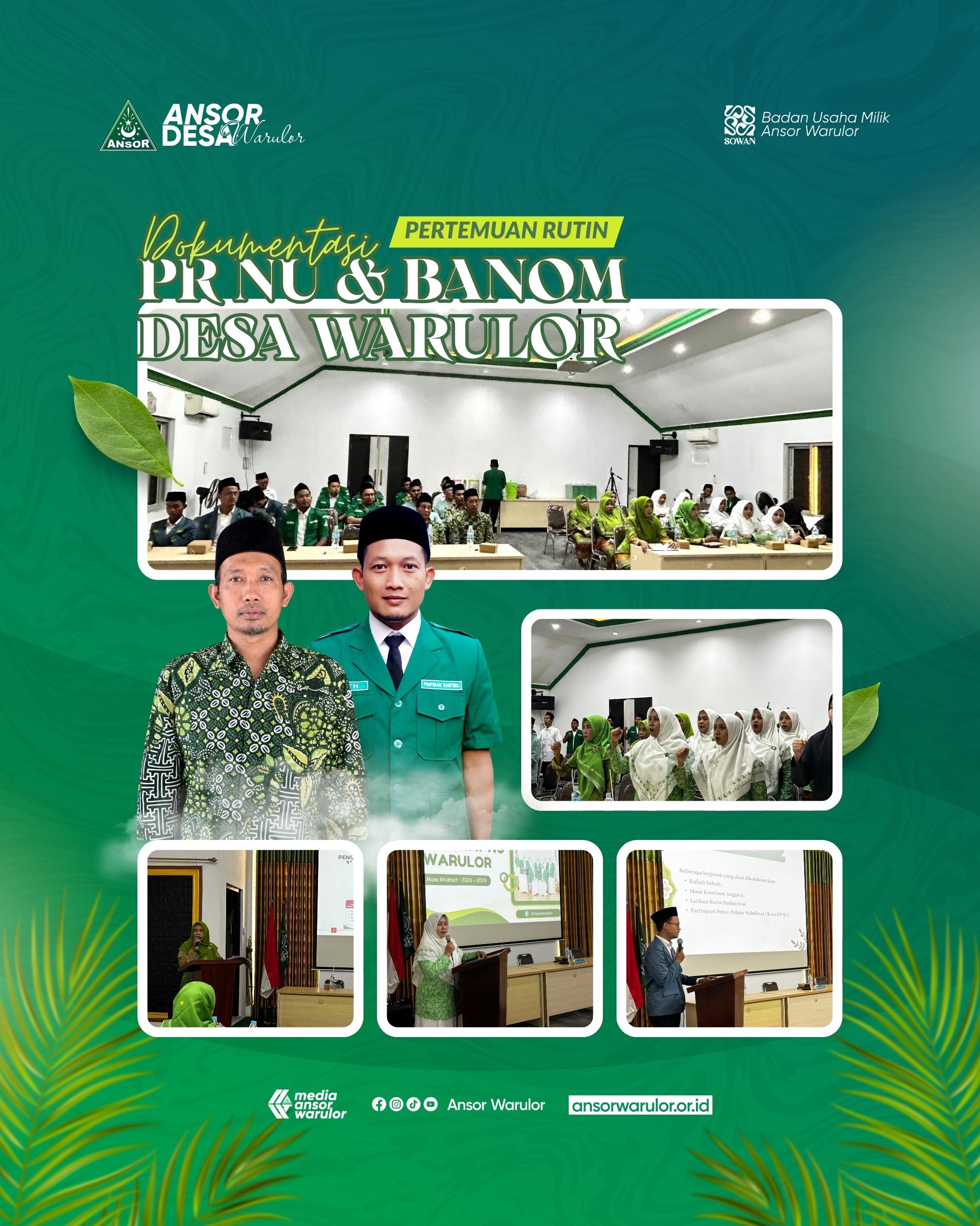 PR NU dan Banom Ranting Warulor Satukan Langkah, Teguhkan Arah, Siapkan Masa Depan
